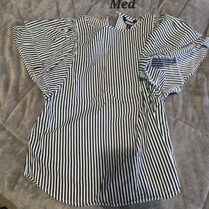 Project RUNWAY Black and White Striped Tank Top